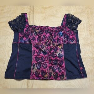 Plus Size Lace & Brocade Tripp Corset Top